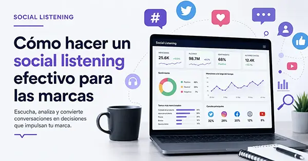 Imagen cómo hacer un social listening efectivo para las marcas.